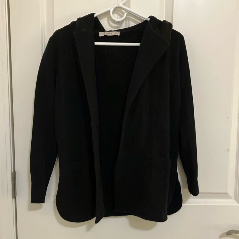 Black Hooded Cardigan